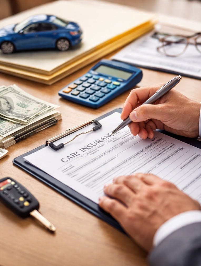 Close-up of a person's hand using a pen to sign a printed piece of paper.