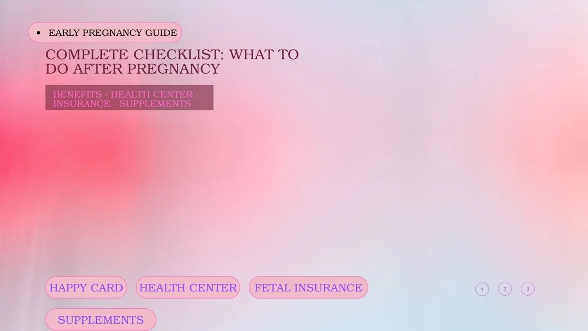 A step-by-step checklist graphic explaining how to claim pregnancy benefits in korea for foreigners.