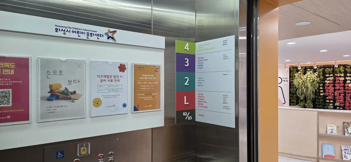 Floor directory for the Hwaseong Children Culture Center in Bongdam