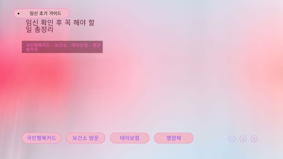 임신 확인 후 꼭 해야 할 일 총정리